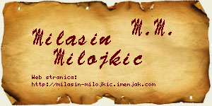Milašin Milojkić vizit kartica
